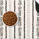 Dog Food Mat, Boho Pet Food Mat, Super Water Absorbent, Non Slip Placemat for Pets Bowl and Water Bowl, Machine Washable, Feeding Mats for Dog Cat Pet, Large 16'' x 24''(Tribal)