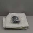 Beige White Linen Curtains 90 Inches Long 2 Panels Set, Modern Neutral Nursery Blackout Curtains for Kids Bedroom Thermal Drapes for Summer Heat Noise Reducing Hook Belt&Back Tab(W50 x L90)