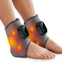 2PCS Cordless Foot Massager for Neuropathy, Foot and Ankle Massager for Pain Relief, 3000mAh Rechargeable Ankle Heating Pad with Massage for Circulation, Gray
