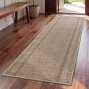 Hallway Runner Rug 2x6, Non Slip Washable Kitchen Runners Mat, Thin Entryway Floor Mat Fit Under Door, Soft Low Pile Indoor Carpet