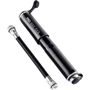 Pro Bike Tool Mini Bike Pump - Compact and Portable Bicycle Tire Pump for Fast Inflation - Compatible with Presta and Schrader Valves - Lightweight and Durable Design - Essential Bicycle Accessories (Black)