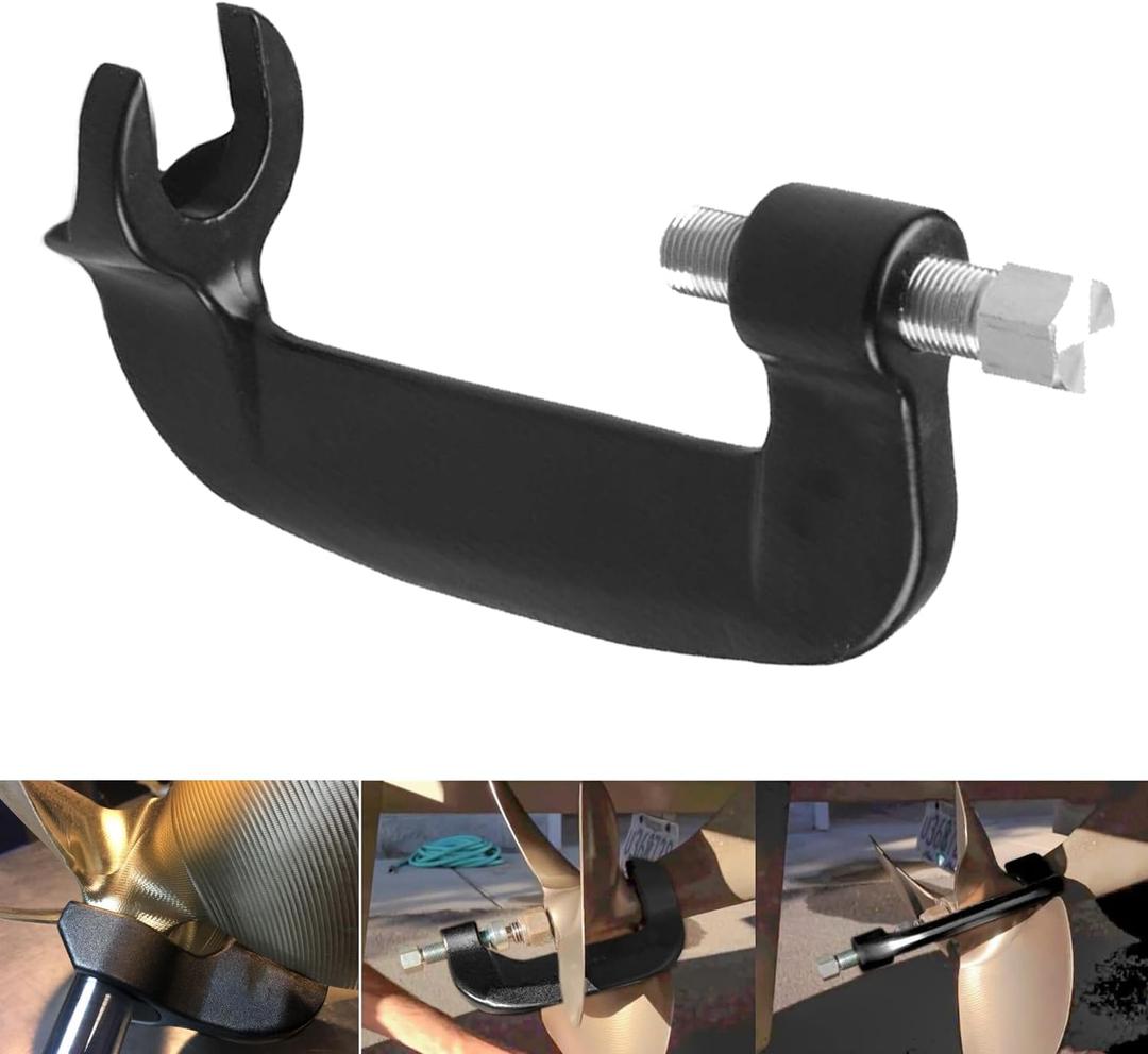 Inboard Propeller Puller C Clamp Shaft Removal Tool Compatible with Ski/Wakeboard/Surf Propeller Fits 1" to 1-1/8" Shaft