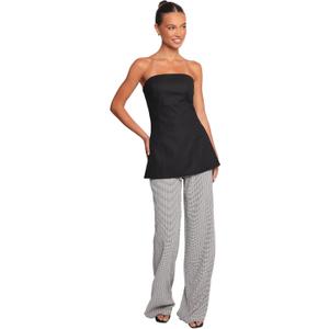 Petal & Pup Women's Afton-Pant-Black-White (Medium)