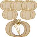 6 Pcs Fall Placemats Autumn Pumpkin Placemats for Thanksgiving Harvest Decoration Natural Color Polyester Table Place Mats for Fall Autumn Home Farmhouse Kitchen Party Supplies Decorations