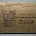 Cat Cage for Indoor Cats, DlY Catio & Cat Playpen with Escape-Proof Spacing, Sturdy Metal Cat Crate Kennel for Kittens, Ferrets & Small Animals (Pink, 2-Tier 43")