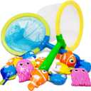 Boley Dive & Grab Fishing Game Set - 14 Pc Sinking Swimming Pool Toys for Kids - Water Games & Bath Toys for Toddlers (Multicolor)