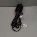 Dual Voltage Hair Dryer Brush with Negative Ion Anti-frizz Styler - Hot Air Volumizer for 110V-120V/220V-240V European and Travel Use (Black/Rose Red)