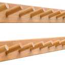 SKOLOO Wall Mounted Coat Rack 38", 10 Hooks, Bamboo, Shaker Style, Natural