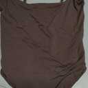 SUUKSESS Women Sexy Square Neck Thong Bodysuit Backless Cami Bodysuit Top (Medium, 01 Brown)