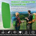 Camping Sleeping Pad, Ultralight Waterproof Inflatable Sleeping Mat with Inflation Bag, Lightweight Portable Compact Air Mattress for Outdoor Backpacking Hiking Traveling Tent Use (Single, Green)