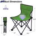 Byliable Kids Camping Chair, Kids Folding Chair for Outdoor, Lightweight Backpacking Chair, Armless Foldable Lawn Chair for Outdoor Camping Hiking Beach Sports and Picnic, Green, with Carry Bag