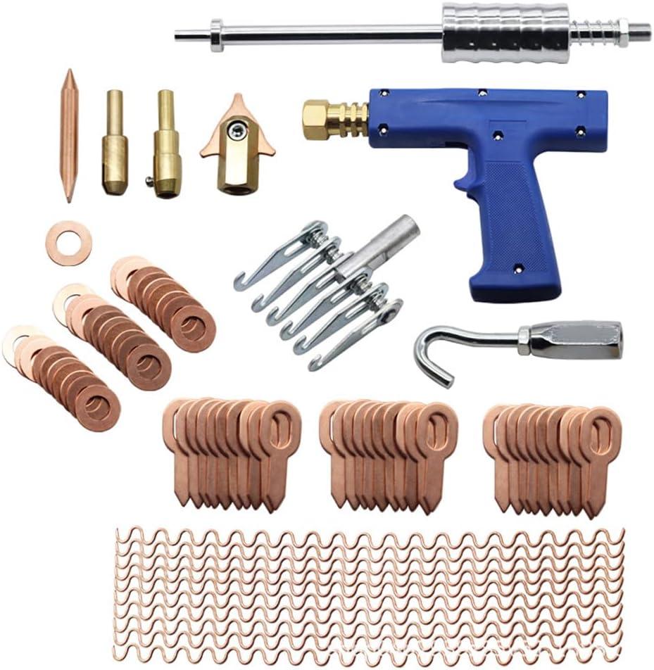78Pcs Professional Car Dent Sheet Metal Repair Tool Kit Dent Puller Welder Kit Car Body Spot Repair Device Stud Welding Hammer Gun Set