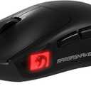 ATTACK SHARK  MAMBASNAKE M4 Wireless Gaming Mouse, 24000 Adjustable DPI PAW3311 Optical Sensor, Programmed Buttons, 52g Lightweight Ergonomic Computer Mice 2.4G/BT/USB-C for PC/Mac-Black