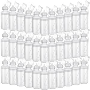 Ziliny 72 Pcs Sports Water Bottles Bulk for Team 20 oz Squeeze Reusable Plastic Water Bottles with Lanyards Blank DIY Cups End of the Year Gifts for Cycling Summer Camp Party Favors