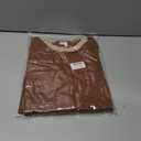 Besshopie Womens Long Sleeve Shirts Crewneck Casual Tunic Tops Fall Fashion Outfits (Brown, M)