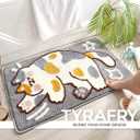 Cute Bath Rug 20 x 31 Cat Mat for Bathroom and Bedroom, Non Slip Absorbent Soft Microfiber Bathroom Mat Machine Washable Thick Plush Rugs for Shower, Calico Cat
