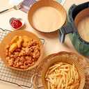 200pcs Air Fryer Disposable Paper Liner, NonStick Disposable Air Fryer Parchment Paper Liners, Baking Paper for Air Fryer OilProof, WaterProof, Food Grade Parchment（6.3" in Bottom, 8" on top）