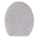 TOWN & COUNTRY EVERYDAY Ultra Plush Solid Tufted Toilet Lid Cover, Soft and Absorbent, Non-Slip Cover, Machine Washable, Grey, 18"x19"