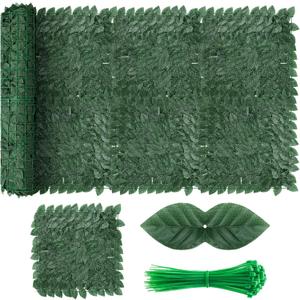 Artificial Ivy Privacy Fence Screen, 120x40 inch Dense Leaves Fence Panel, Super Privacy Greenery Wall Faux Ivy Greenery Backdrop Ivy for Patio, Balcony, Garden, Backyard Indoor Outdoor Decor