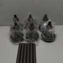 XMCOSY+ Solar Lights Outdoor 10/25 LM LED with 2 Lighting Modes, Solar Garden Lights Glass and Metal, IP65 Waterproof Solar Powered for Yard Pathway Walkway Driveway Patio (6 Pack, Warm White) (Reddish-Brown)