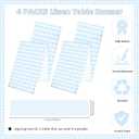 4 PCS Light Blue and White Gingham Table Runner 71 x 13'' Buffalo Plaid Check Table Cloth for Farmhouse Rustic Summer Coastal Birthday Wedding Party Decorations
