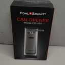 POHL SCHMITT Electric Can Opener with Knife Sharpener and Bottle Opener (Silver)