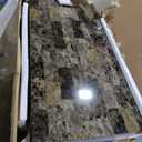 Linon Brown 3-Piece Table Faux Marble Tavern Set, 42" w x 22.25" d x 36" h