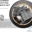 100% Cotton Bath Towel Set of 24-6 Bath Towels, 6 Hand Towels, 12 Wash Cloths, Sustainable, Soft, Highly Absorbent, Combed Cotton 24 Piece Set for Hotels, Spa, Bathroom, Dorm, Grey, Towel Set - Pack of 24