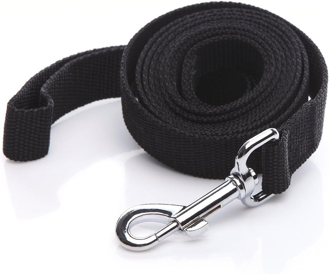 Nylon Dog Leash 12 Feet Long, Walking Training Dog Leashes for Medium Large Dogs(1" X 12 ft, Black)