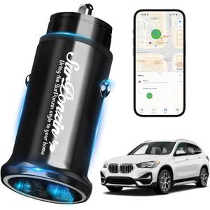 Car Anti-Loss Device with Charging Port - Real-Time Location Tracking, Compatible with Apple Find My (iOS Only)-Black