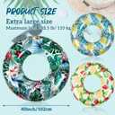 3 Pcs Inflatable Pool Floats 40 Inch Pool Floaties Tubes Jumbo Swimming Tubes Rings for Adults Summer Beach Bachelorette Wedding Party Decor Supplies