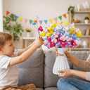 Suncalla 24 Pcs Easter Bunny Picks Easter Plush Bunny Table Decorations 9 Inch Plush Rabbit Branches Decorative Picks for Home Vase Filler Table Centerpieces Easter's Party Decor