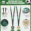 12/24/36 Pcs 2.56" Award Medals Bulk with Neck Ribbon Sport Winner Medal Trophy for Team Tournaments Prize Gift Participation Competition Party Favor