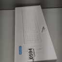 Wireless Keyboard and Mouse Combo, Full-Sized Quiet Wireless Keyboard and Adjustable DPI Mouse, 2.4GHz USB Receiver, Keyboard and Mouse for PC, Windows, Desktop, Laptop (Tiffany Blue and White-B)