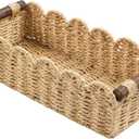 Toilet Paper Storage Basket Bathroom Counter Organizer Wicker Baskets for Organizing Cute Basket for Apartment Bedroom Nursery Room Kitchen Bathroom Decor -Beige