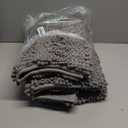 Yimobra Bathroom Rug Set 2 Piece, Soft Absorbent Chenille Bath Mat Set, Non Slip Machine Washable Quick Dry, Plush Shower Rugs for Bathroom Floor Sink Tub and Shower Outside, 32"x20"+24"x17", Gray (Grey)