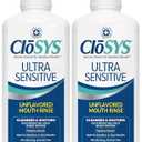 CloSYS Ultra Sensitive Mouthwash, 32 Oz, Pack of 2, Alcohol Free Mouthwash, Unflavored Mouth Wash, Dye Free, pH Balanced, Helps Soothe Entire Mouth