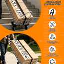 Aluminum 2 in 1 Hand Truck Dolly Cart with 6 Wheels, 600 Lbs Capacity, Heavy Duty Stair Climbing Dolly with Dual Handles, Bungee Cord & Strap for Flat Ground & Stairs, Warehouse, Home, Office, Silver