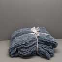 Soft Chunky Knit Blanket, 50X60 in Handmade Thick Chenille Yarn Throw Without Shedding & Raveling, Aesthetic & Cozy Home Decor with Couch Sofa Bed, Gift Pack, Airy Blue