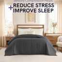 YnM 20lbs Weighted Blanket for Adults, Breathable Heavy Bed Throw Blanket with Cooling Glass Beads for All Season Use, Ideal for One Person of 190lbs (60x80 Inches, Queen Bed, Dark Grey)