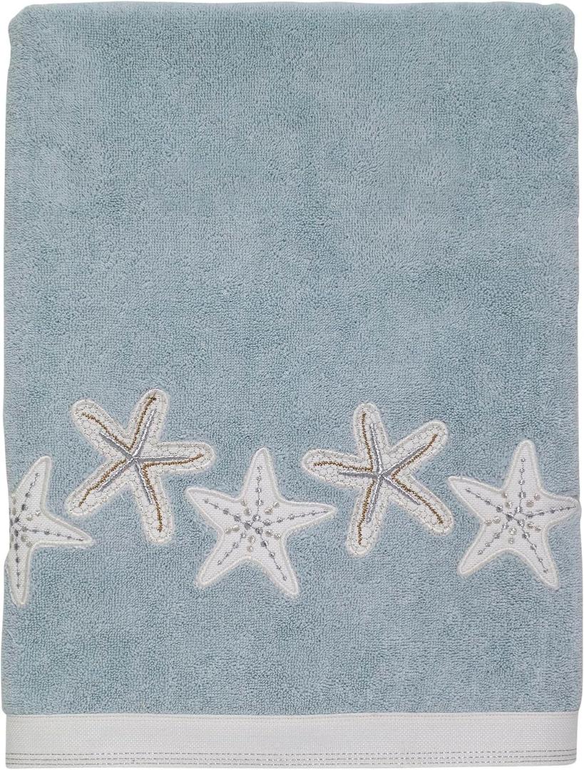 Avanti Linens - Bath Towel, Soft & Absorbent Cotton Towel (Sequin Shell Collection)-Multicolor