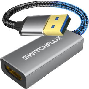 USB to HDMI Adapter,[Gold-Plated & Metal Shell] USB A Male to HDMI Female Convert for Monitors,USB 3.0 to HDMI Support Windows,mac OS - Driver Installation Required