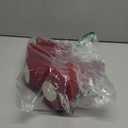 Lanpn 4 Pcs 6" 8" 10" Christmas Velvet Tree Figurine Decoration, Xmas Cone Tree Set Indoor, Small Tabletop Pine Trees Statue, Mantel Table Centerpiece Home Entryway Winter Holiday Decor, Red