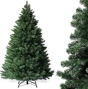 6ft Artificial Christmas Tree, Dense Branches Realistic Christmas Tree for Holiday Decor​ Collapsible Christmas Tree Reusable and Easy to Assemble with 1000 Branch for Home/Office/Shop Decoration