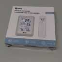 Indoor Outdoor Thermometer Wireless Weather Station, Temperature Humidity Monitor Battery Powered Inside Outside Thermometers with 330ft Range Remote Sensor and Backlight DisplayWH01 (White)