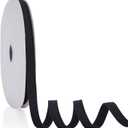 Black 3/8 inch Velvet Ribbon, Double Faced Continuous 20 Yards Velvet Ribbon Use for Christmas Tree Ornaments,Gift Wrapping,Bow Making,Wreath Decoration,Wedding Boutonnieres,Handmade Crafts