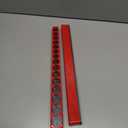 2-Piece 1/2"-Drive Metric Magnetic Socket Organizer Set (Holds 19 Sockets) - Detachable Tool Tray with 5mm Magnetic Base, Screw-Fixed Design & Heavy-Duty Modular Storage for Garage/Home Workshop