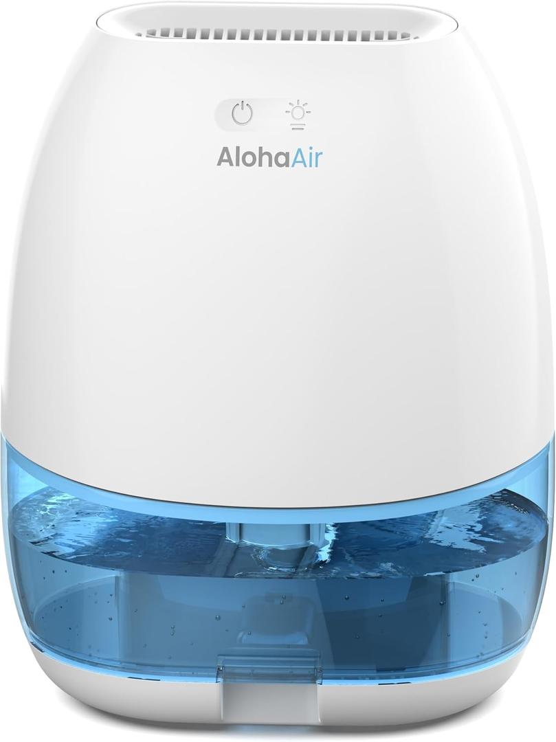 Dehumidifiers for Home, 34 oz Small Dehumidifier for Room, Quiet Dehumidifiers for Bathroom, Bedroom, RV, Closet with Auto Shut Off, 7 Colors Night Light (White)