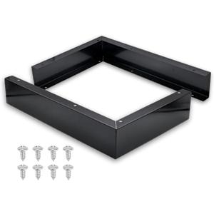 Universal Microwave Trim Kit - Black metal Microwave Filler Kit Fits Most Built In Microwaves- Fills Over the Range Microwave Oven Cabinet Gap - 15.75D x 10.75H x 2.95W