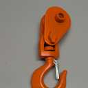 Snatch Block with Hook, 2 Ton WLL,Suitable for 3/8" Wire Ropes, Snatch Block Pulley for Rollback Wrecker, Car Hauler, Tow Truck Accessories, Winch Accessories, Light Orange Color